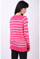 Bluza Dama Vero Moda Vmnova V-Neck Fuchsia Purple Stripes Birch